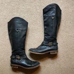 Black Leather Riding Boots